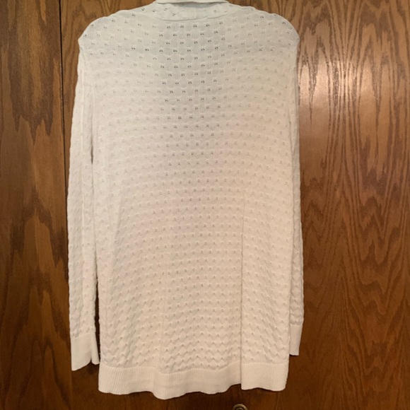 Loft Open Front Cream Cardigan Sweater Size XL - Picture 6 of 8